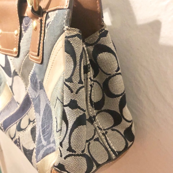 Coach signature denim Collection patchwork satchel - Picture 4 of 8